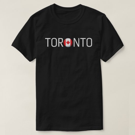 カナダ トロント フラグ Tシャツ (デザイン正面)