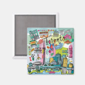 カナダ，トロント マグネット (正面/裏面)