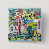 カナダ,トロント 缶バッジ (正面)