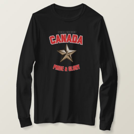カナダ ナショナル プライド エディション レディース 長袖 Tシャツ (デザイン正面)