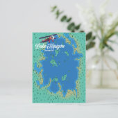 カナダ ニピゴン湖の地図 ポストカード (スタンド正面)