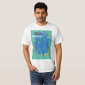 カナダ ニピゴン湖の地図 Tシャツ (正面フル)