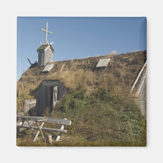 カナダ，ニューファンドランド州とラブラドール，ランス・オー マグネット (正面)