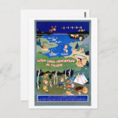 カナダ・ニューファンドランド・ヴィンテージ旅行ポスター復元 ポストカード (正面/裏面)