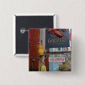 カナダ、ニューブルンズウィック、セントアンドリュース。カラフル 缶バッジ (正面&裏面)