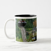 カナダ、ニューブルンズウィック、セントアンドリュース。ティーポット ツートーンマグカップ (左)