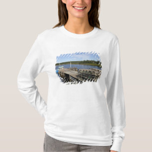 カナダ ノバスコシア州 マシャブムのロブスターボート Tシャツ