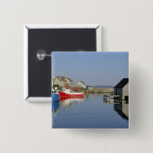 カナダ，ノヴァスコシア，ペギーズコーブ 缶バッジ (正面&裏面)