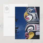 カナダ、バンクーバー、スタンレー・パーク、トーテムポール、 ポストカード (正面/裏面)