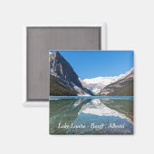 カナダ・バンフ国立公園のレイク・ルイーズを反射する マグネット (正面/裏面)
