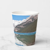 カナダ・バンフ国立公園のレイク・ルイーズを反射する 紙コップ (裏面)