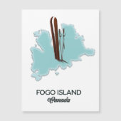 カナダ フォゴ島地図ポスター (正面)