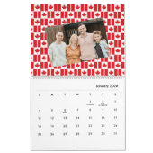 カナダ | フォトカナダ国旗のパターン2025を挿入 カレンダー (1月 2026)