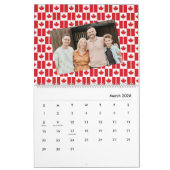 カナダ | フォトカナダ国旗のパターン2025を挿入 カレンダー (3月 2026)