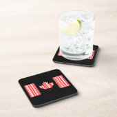 カナダ フラグ バーコード カナダのバーコード コースター (右側)