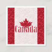 カナダ、フラッグシャワーカーテン スクエア名刺 (裏面)