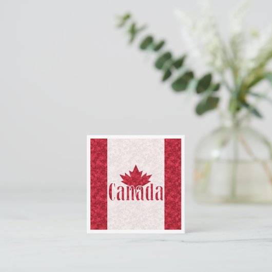 カナダ、フラッグシャワーカーテン スクエア名刺 (スタンド正面)