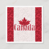 カナダ、フラッグシャワーカーテン スクエア名刺 (正面)