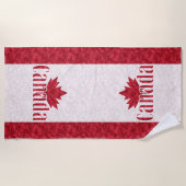 カナダ、フラッグシャワーカーテン ビーチタオル (正面)