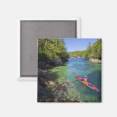 カナダ、ブリティッシュコロンビア、バンクーバー島。海 マグネット (正面/裏面)