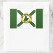 カナダ，ブレトン岬の国旗 長方形シール (バッグ)