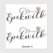 カナダ，プリンスエドワード島，エペックウィック国旗のハート シール (シート)