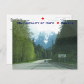 カナダ・ホープ市に入る ポストカード (正面/裏面)