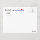 カナダ・ホープ市に入る ポストカード (裏面)