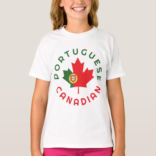 カナダ ポルトガル ルーツ Tシャツ (正面)
