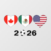 カナダ・メキシコUSA主催サッカー大会2026 ウィンドウサイン (シート)