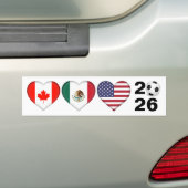 カナダ・メキシコUSA主催サッカー大会2026 バンパーステッカー (車上)