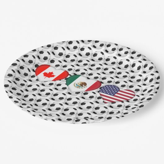 カナダ・メキシコUSA主催サッカー大会2026 ペーパープレート (アングル)