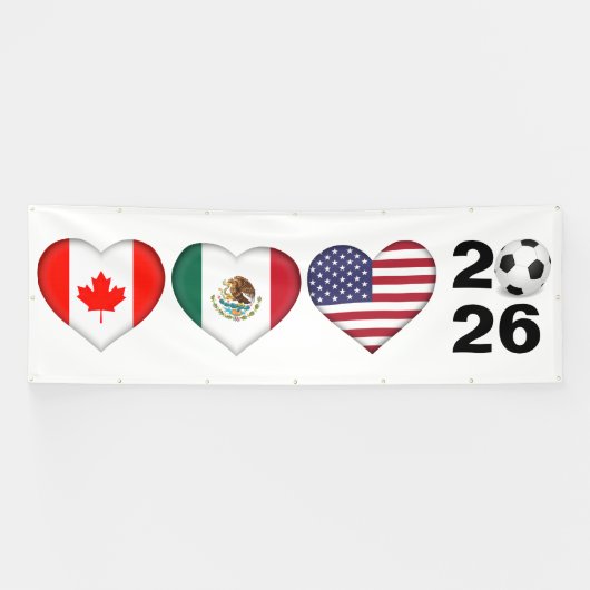 カナダ・メキシコUSA主催サッカー大会2026 横断幕 (横)
