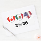カナダ・メキシコUSA主催サッカー大会2026 長方形シール (封筒)