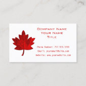 カナダ – メープルリーフバイシャーリー・テイラー 名刺 (正面)