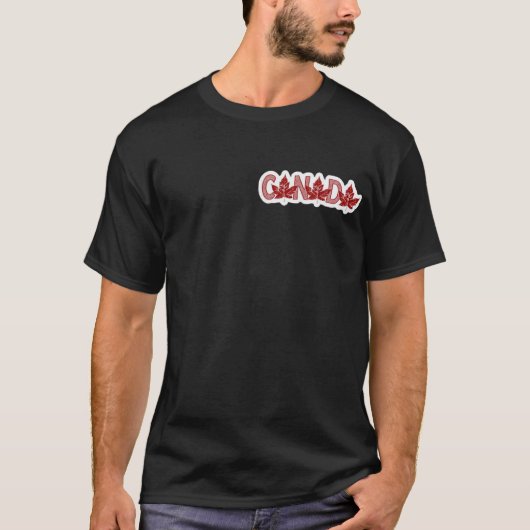 カナダ メープルリーフ アート Tシャツ (正面)