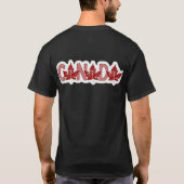 カナダ メープルリーフ アート Tシャツ (裏面)