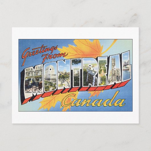 カナダ，モントリオールからのご挨拶 ポストカード (正面)