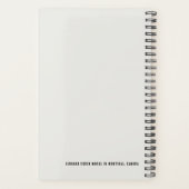 カナダ，モントリオールのレオナルド・コーエン・ムラル プランナー手帳 (裏面)