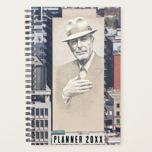 カナダ，モントリオールのレオナルド・コーエン・ムラル プランナー手帳 (正面)