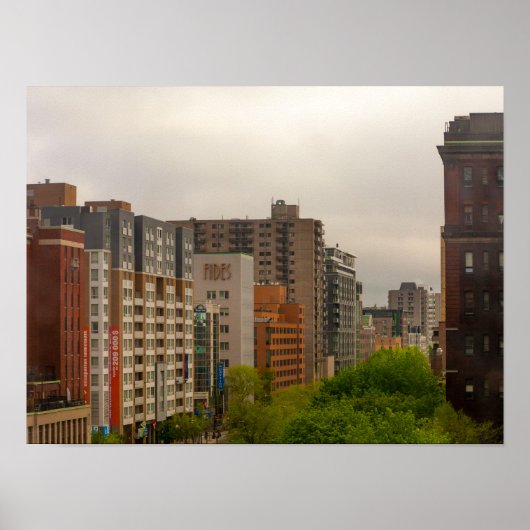 カナダ,モントリオールの建物の風光明媚な景色 ポスター (正面)