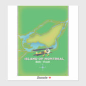 カナダ モントリオール島 地図 シール (シート)