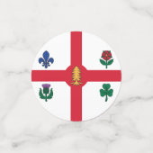 カナダ,モントリオール州旗を持つテーブル紙吹雪 コンフェッティ (スモール正面)