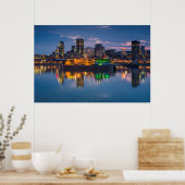 カナダ、モントリオール、スカイライン、旧港 ポスター (キッチン)