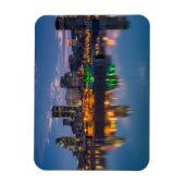 カナダ、モントリオール、スカイライン、旧港 マグネット (縦)