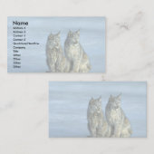 カナダ·リンクス、冬、氷の流れに対応 名刺 (正面/裏面)