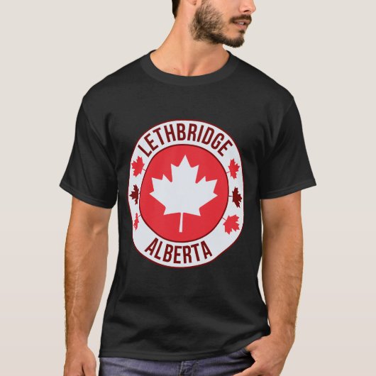 カナダ レスブリッジ市 Tシャツ | 旅行+故郷 (正面)