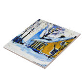 カナダ・ヴィレッジ・グレイ・デイ、クラレンス・ガグノン・アート タイル (側面)