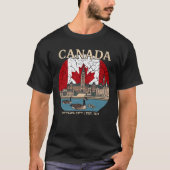カナダ - 国会議事堂とカナダの遺産 Tシャツ (正面)