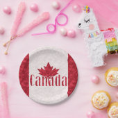 カナダ、国旗 ペーパープレート (パーティー)
